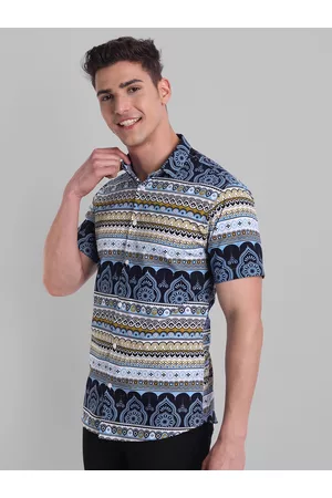 Majestic Men Slim Fit Printed Pure Cotton Casual Shirt