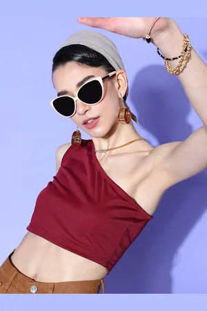 BAESD One Shoulder Crop Top