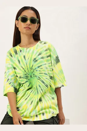 Kook N Keech Tie & Dye Drop-Shoulder Sleeves Loose Pure Cotton T-shirt