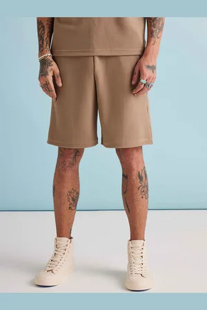 Muvazo Men Textured Self Design Cotton Regular Shorts