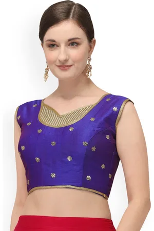 Fab Dadu Embroidered Sequined Raw Silk Saree Blouse