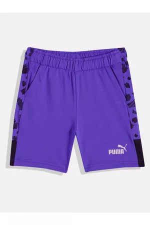 PUMA Kids Abstract Essential+ MATES High-Rise Regular fit Pure Cotton Outdoor Shorts
