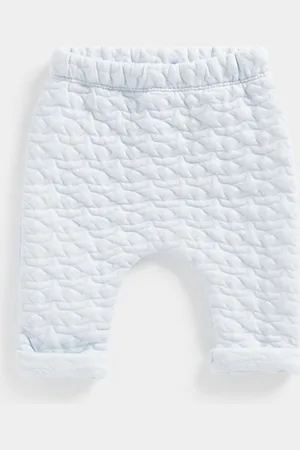 Mothercare Infant Boys Blue Organic Cotton Wadded Track Pants