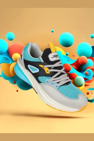 JQR Men STRIDE Colourblocked Everyday Sneakers