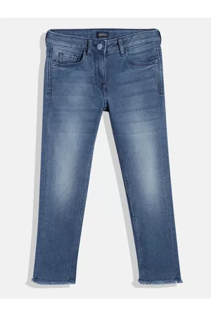 Allen Solly Girls Slim Fit Heavy Fade Stretchable Jeans