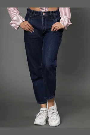 AngelFab Women Jean Straight Fit High-Rise Jeans
