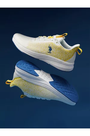 U.S. Polo Assn. U S Polo Assn Men Off White Textile Walking Shoes