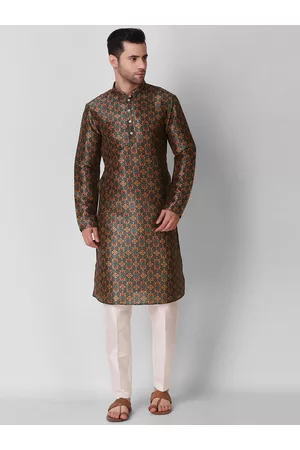 Koshin Ethnic Motifs Printed Mandarin Collar Kurta