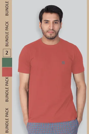 LUX NITRO Men Multicoloured 2 Mandarin Collar Anti Odour T-shirt