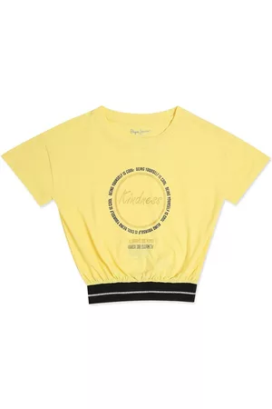 Pepe Jeans Girls Yellow Holly Graphic T-shirt