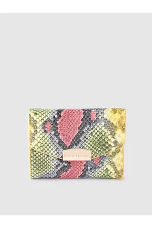 Lino Perros Women Snake Skin Textured Three Fold Wallet