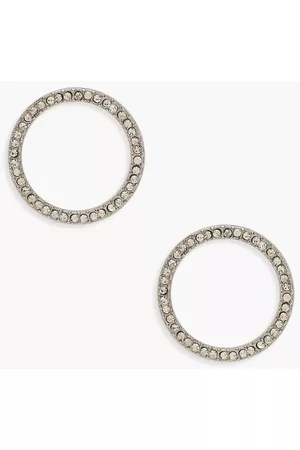 Boohoo Women Stone Studded Circular Drop Earrings