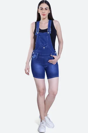 FCK-3 Women Stretchable Denim Short Dungaree