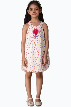 Creative Girls Polka Dots Printed A-Line Dress
