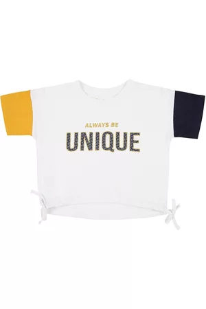 Pepe Jeans Girls White Typography Printed T-shirt
