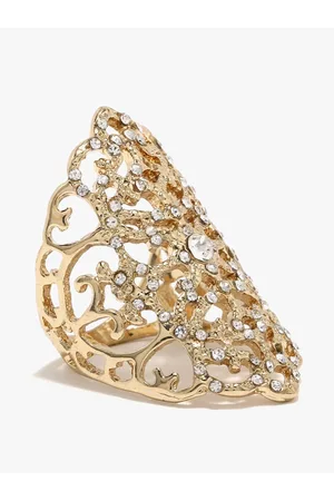 Accessorize Golden Crystal Ring