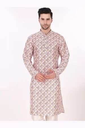 Koshin Geometric Printed Mandarin Collar Kurta