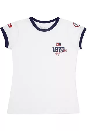 Pepe Jeans Girls White Typography T-shirt
