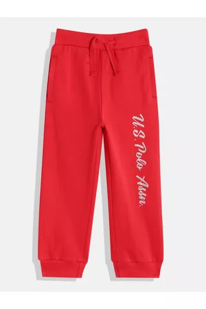 Ralph Lauren Girls Brand Logo Foil Print Regular Fit Mid-Rise Pure Cotton Joggers