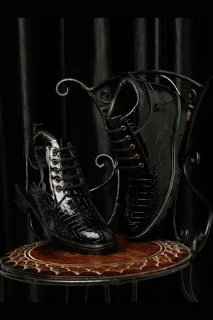 MUTAQINOTI Men Textured Mid-Top Regular Boots