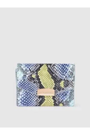 Lino Perros Women Snake Skin Textured Three Fold Wallet