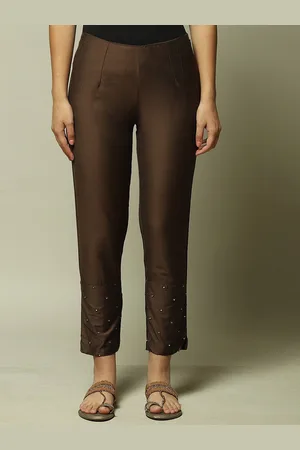 Biba Women Relaxed Slim Fit Regular Trousers
