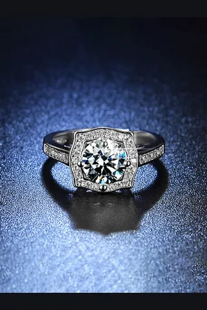 Jewels Galaxy Silver-Plated Crystal Studded Adjustable Finger Ring