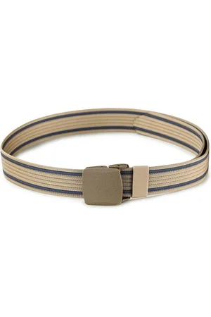 Mast & Harbour Men Beige Striped Canvas Belt