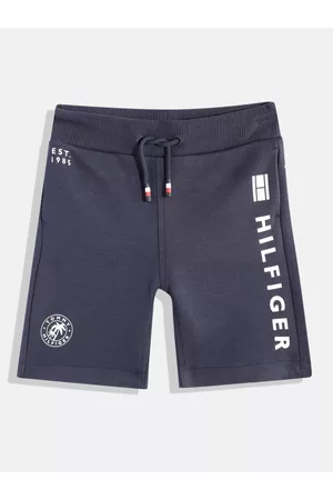 Tommy Hilfiger Boys Navy Blue Printed Shorts