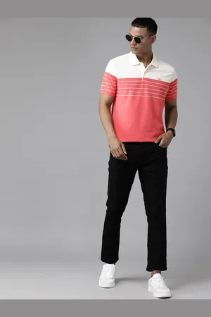 Park Avenue Men Colourblocked Polo Collar Slim Fit T-shirt