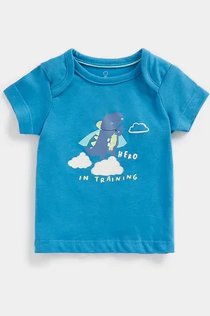 Mothercare Girls Typography Print Envelope Neck Knitted Pure Cotton T-shirt