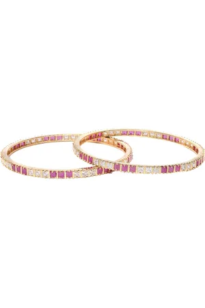 Anouk Set Of 2 Gold-Plated & Stone-Studded Bangles