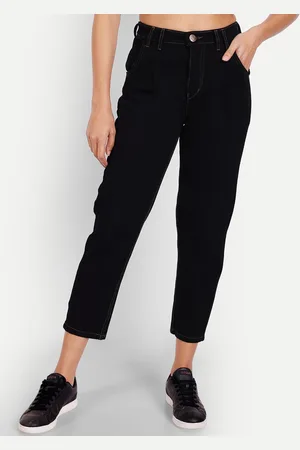 AngelFab Women Straight Fit Mid-Rise Cotton Jeans