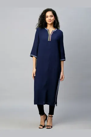 Chemistry Woven Design Straight Kurta