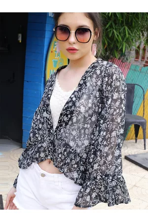 Sera Women Floral Printed Open Front Shrug
