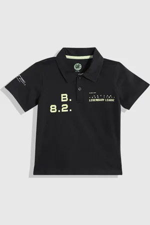 YK Boys Printed Polo Collar Pure Cotton T-shirt