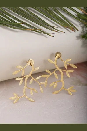 Berserk Gold-Toned Contemporary Studs Earrings