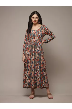 Biba Geometric Printed Cotton Maxi Dress