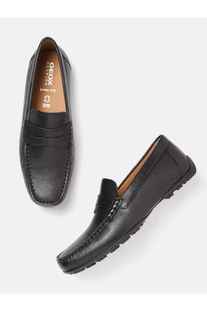 Geox U Kosmopolis+Grip Men Textured Lightweight Leather Moccasins