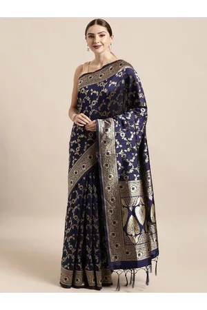 Kalini Ethnic Motifs Woven Design Zari Banarasi Saree