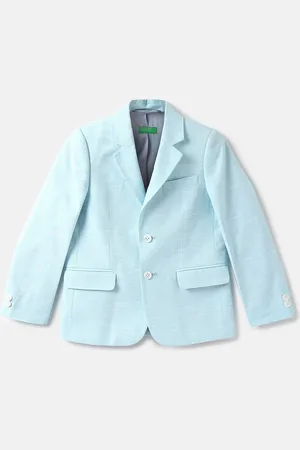 Benetton Boys Self-Design Single-Breasted Blazer