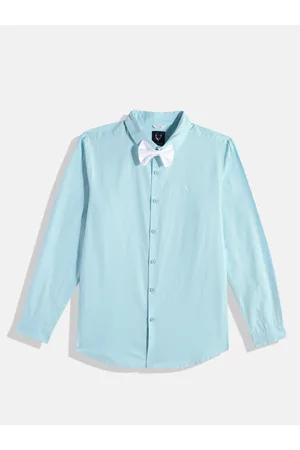 Allen Solly Boys Slim Fit Pure Cotton Casual Shirt with Bow Tie