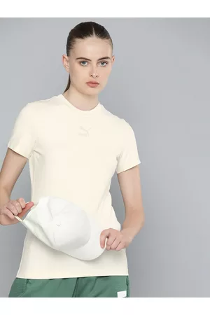 PUMA Women Classics Slim Fit Round Neck T-shirt
