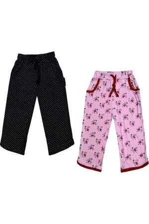IndiWeaves Girls Pack of 2 Mid-Rise Cotton Printed Capris
