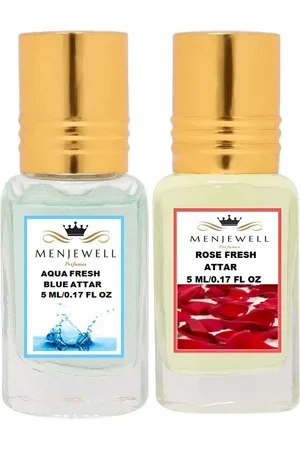 Menjewell Set of 2 Aqua Fresh & Rose Fresh Attar