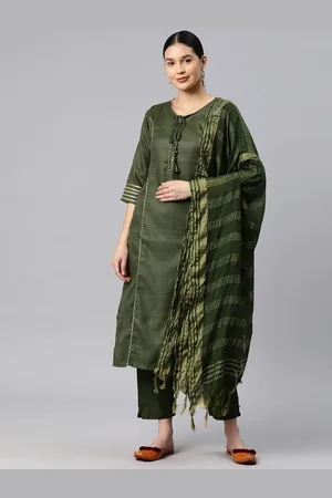 RAJGRANTH Women Regular Gotta Patti Pure Cotton Kurta with Trousers & With Dupatta