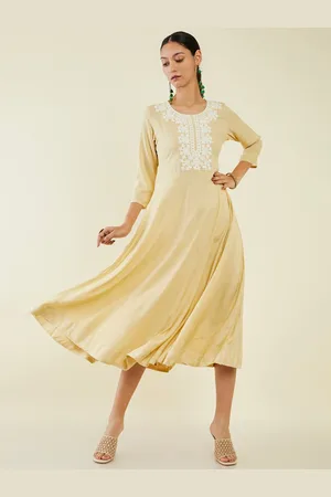 Soch Ethnic Motifs Embroidered A Line Ethnic Dress