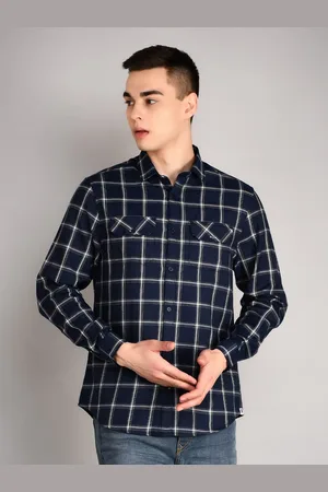 Tim Men Checked Cotton Casual Shirt
