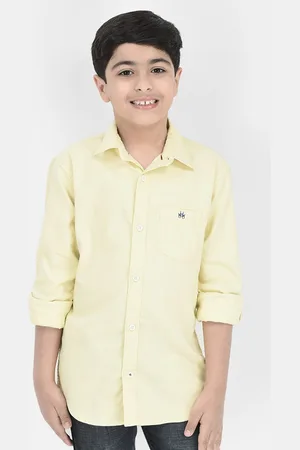 Crimsoune Club Boys Standard Slim Fit Opaque Casual Shirt