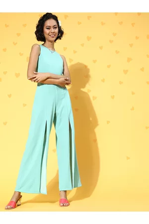 ATHENA Women Gorgeous Blue Solid Jumpsuit
